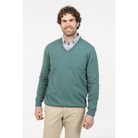 Native World - Merino & Possum Men's Vee Neck Sweater (NB121)Mist