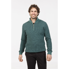 Native World - Merino & Possum Textured Half Zip Sweater (NE338)Mist