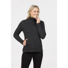 Native World - Merino & Possum Button Essential Full Zip Jacket (NS832)Charcoal