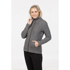 Native World - Merino & Possum Button Essential Full Zip Jacket (NS832) SILVER