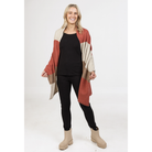 Native World - Merino & Possum Travel Wrap (NE815)Rose Wood Stripe