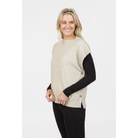 Native World - Merino & Possum Side Button Vest (NB887)Natural