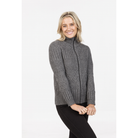 Native World - Merino & Possum Cross Stitch Jacket (NS892)Silver
