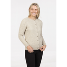 Native World - Merino & Possum Classic Cable Cardigan (NB886)Natural