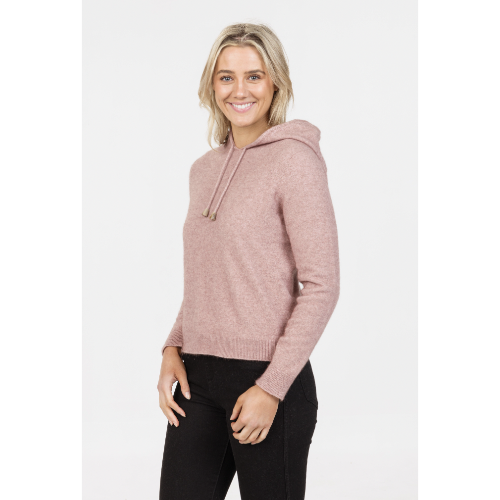 Native World - Merino & Possum Cropped Hoodie (NB888)Lily