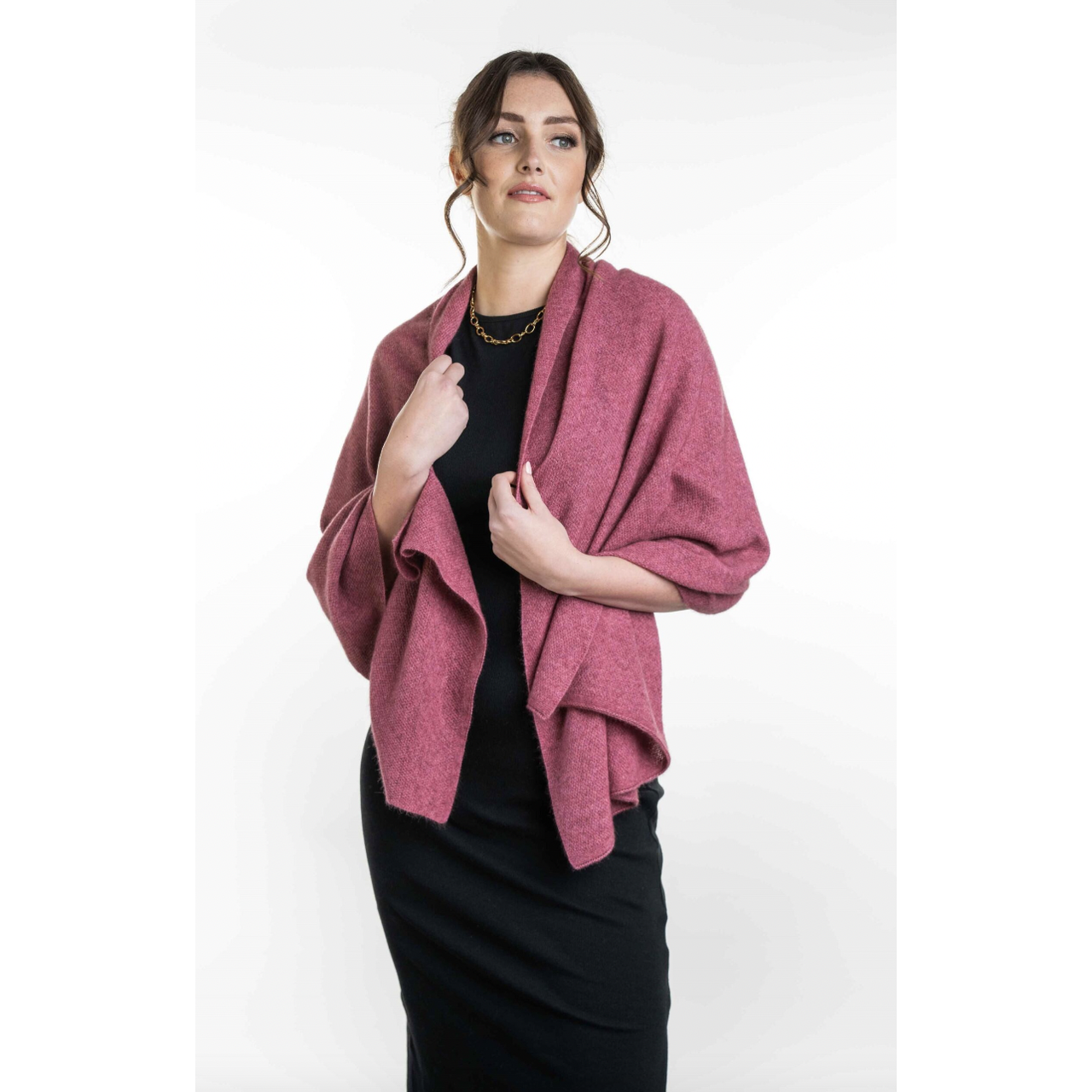 Koru Merino - Possum Lightweight Moss Stitch Wrap (KO518)