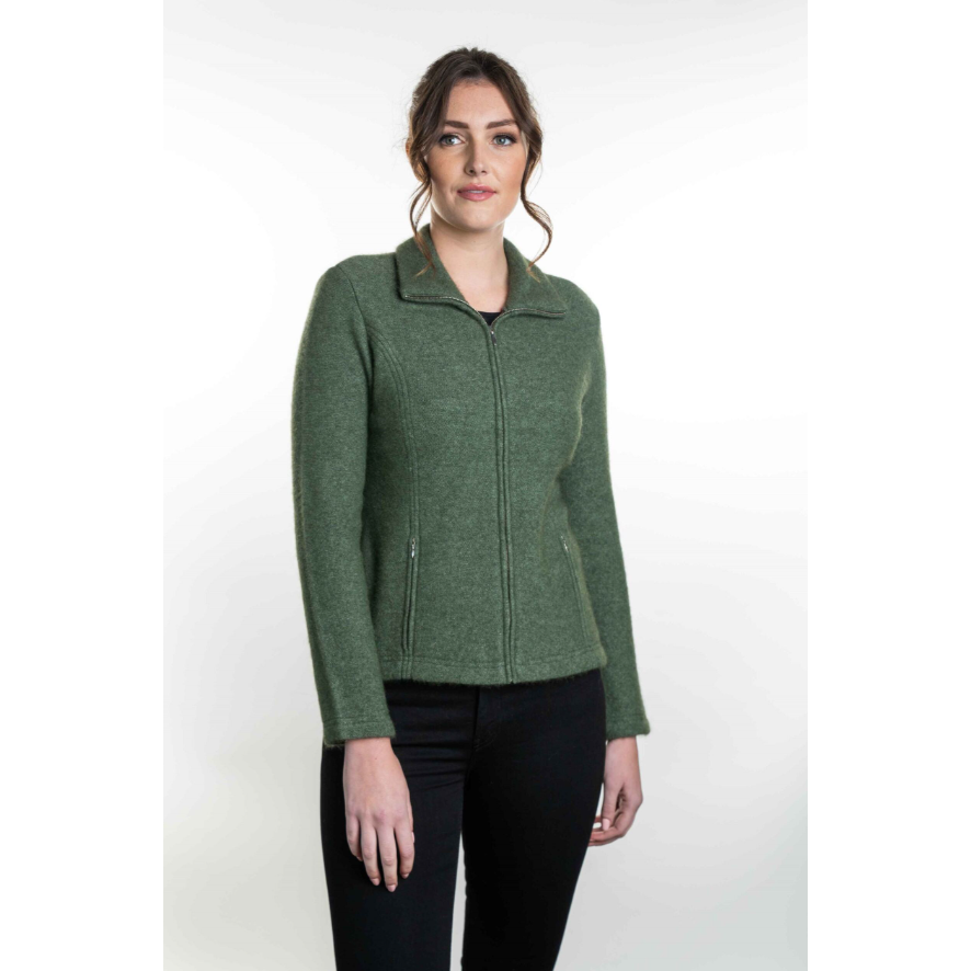 Koru Merino - Possum Shaped Zip Jacket (KO478)