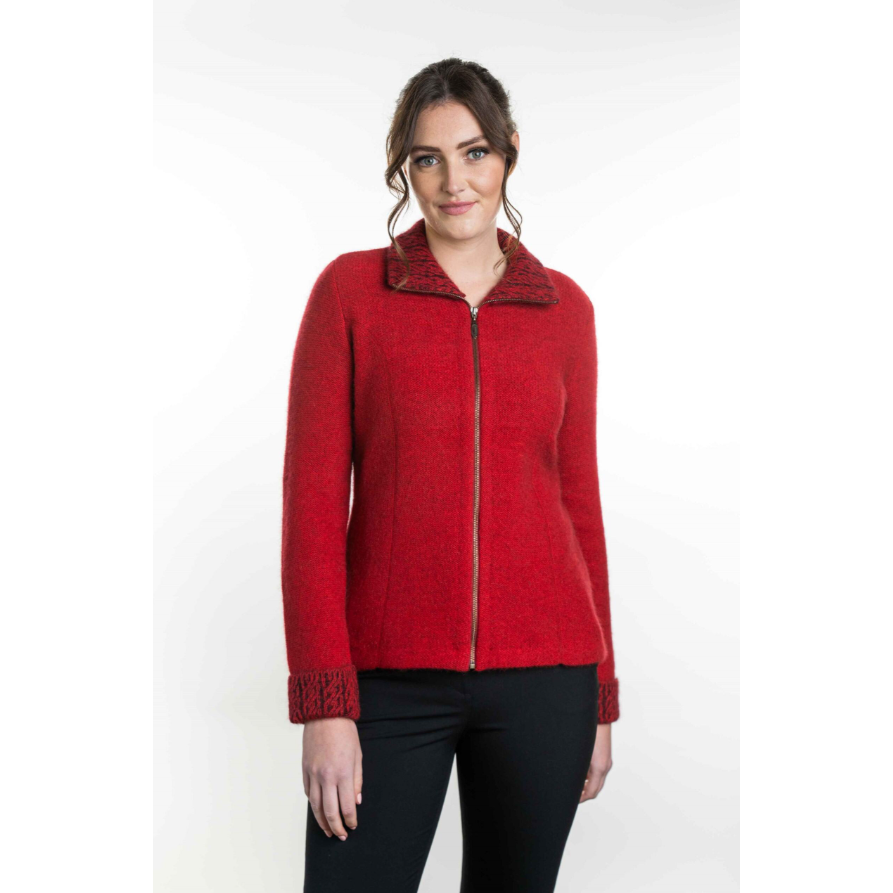 Koru Merino - Possum Two Tone Jacket (KO476)Rata/Black