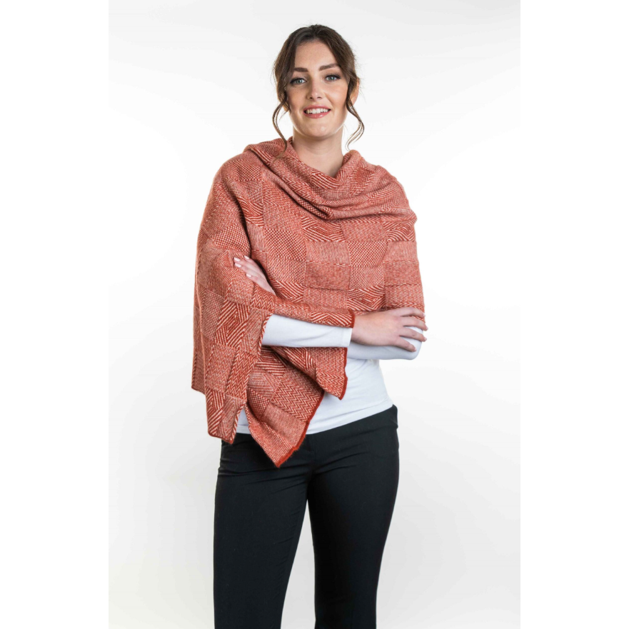 Koru - Merino - Possum Jacquard Wrap (KO554)