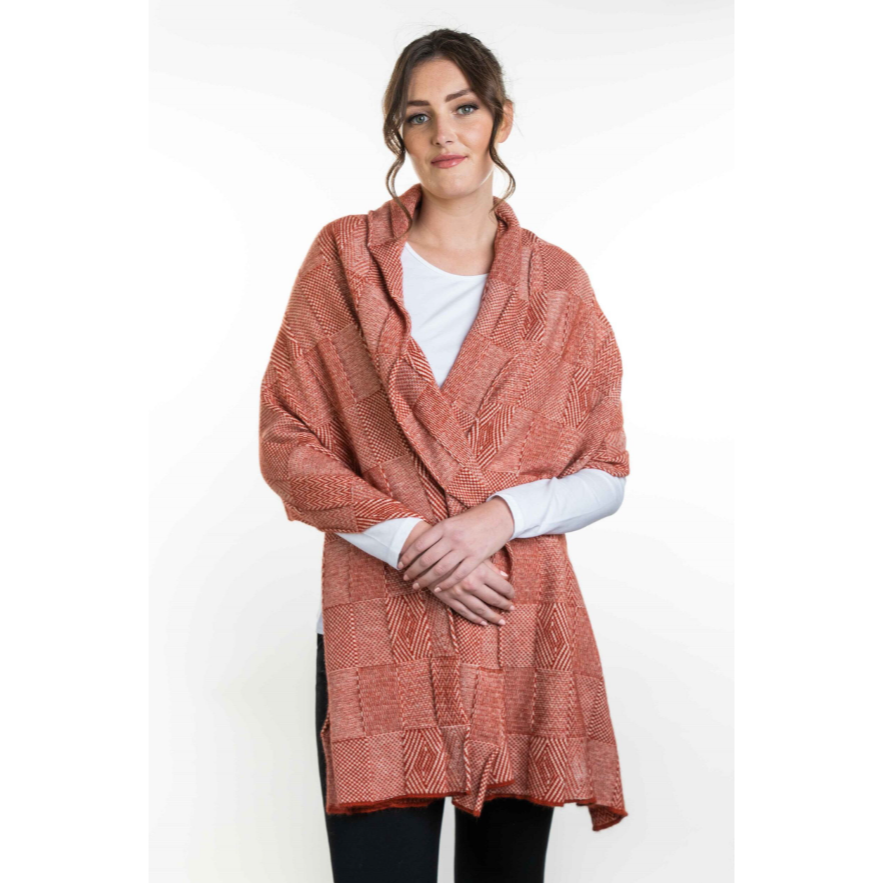 Koru - Merino - Possum Jacquard Wrap (KO554)