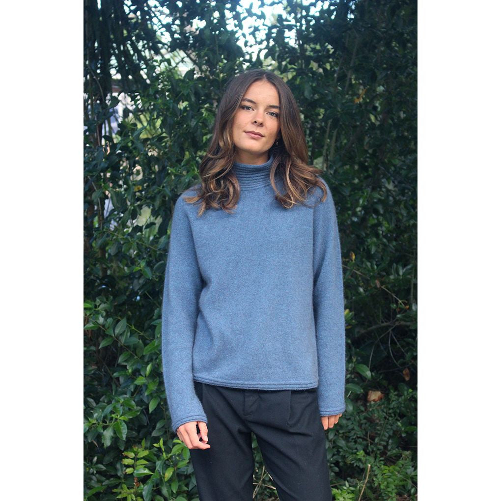 Zinity - Merino & Possum Harbour Jumper Light Blue