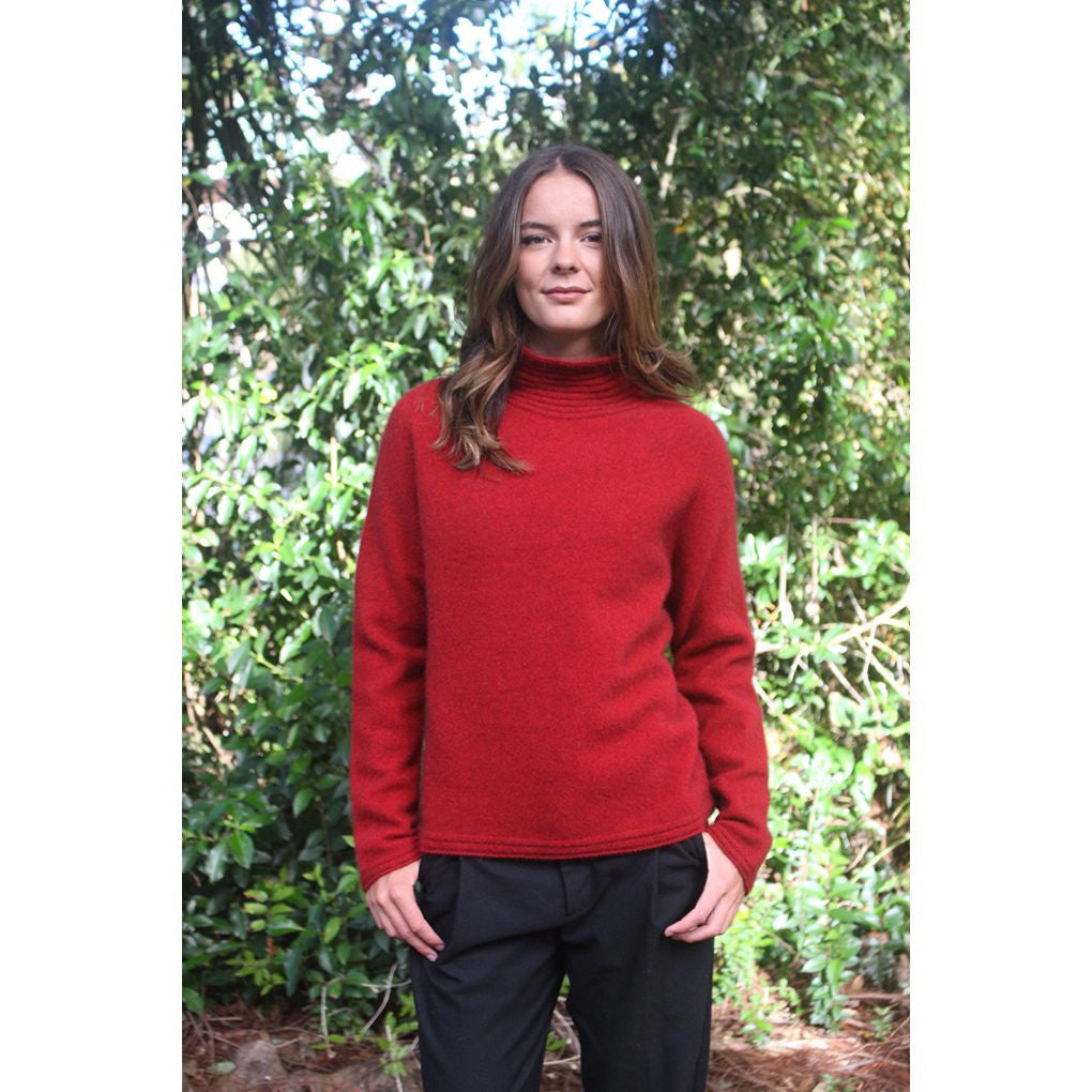 Zinity - Merino & Possum Harbour Jumper Red