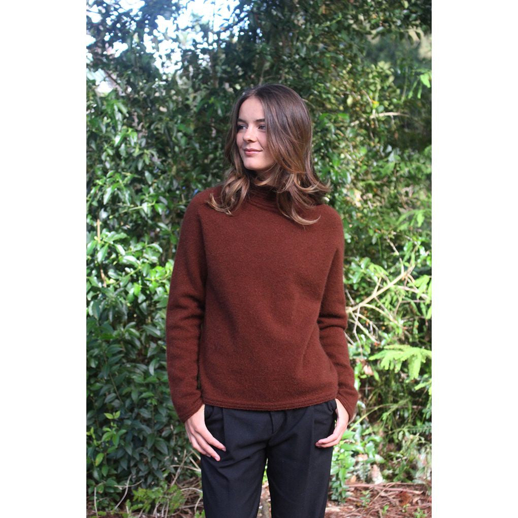Zinity - Merino & Possum Harbour Jumper Russet