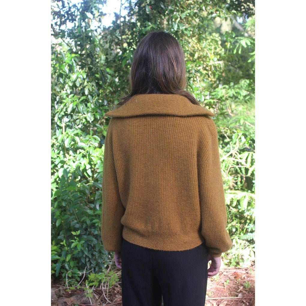 Zinity - Merino & Possum Daldy 1/4 Zip Jumper (Z159)Gold