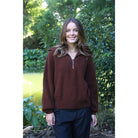 Zinity - Merino & Possum Daldy 1/4 Zip Jumper (Z159)Russet