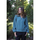 Zinity - Merino & Possum Daldy 1/4 Zip Jumper (Z159)Sage