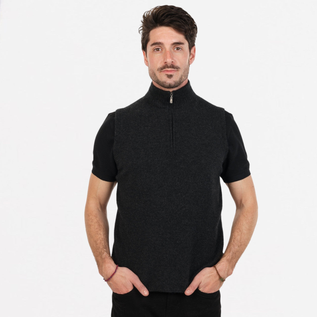 Native World - Men's Sleeveless Half Zip Vest (NB435)